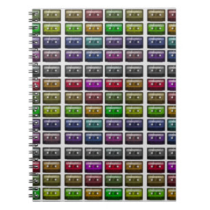 CASSETTEBANDJES RETRO MUSIC LOVER NOTITIEBOEK