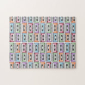 Cassettebandjes Retro Patroon Legpuzzel (Horizontaal)