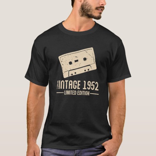 Cassettebandjes S 1952  Retro Design Birthda T-shirt (Voorkant)
