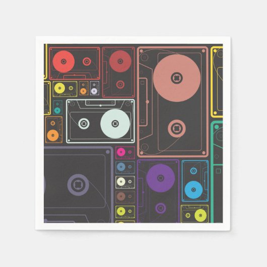 Cassettebandjes Servetten (Voorkant)