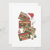 Cassettebandjes voor kerstmuziek bedankkaart (Voorkant / Achterkant)