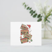 Cassettebandjes voor kerstmuziek briefkaart (Staand voorkant)