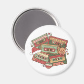 Cassettebandjes voor kerstmuziek magneet (Voorkant / Achterkant)