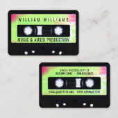 cassettebandretro-stijl met opschrift visitekaartje (Voorkant / Achterkant)