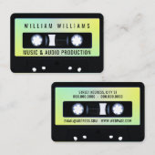 cassettebandretrorstijl visitekaartje (Voorkant / Achterkant)