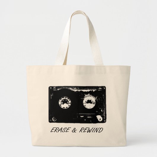  cassetteontwerp! grote tote bag (Voorkant)