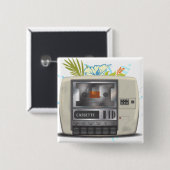 Cassetterecorder Vierkante Button 5,1 Cm (Voorkant /achterkant)