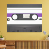 Cassetteregel - Paars Canvas Afdruk (Insitu (Woonkamer))