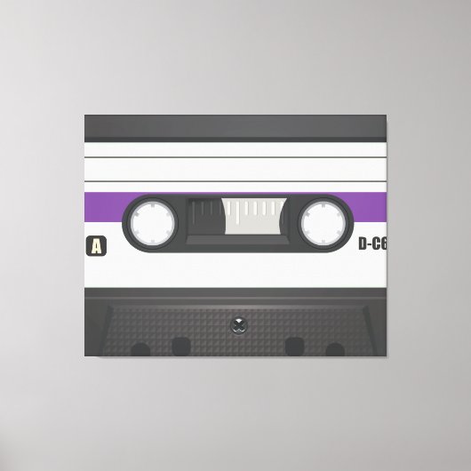 Cassetteregel - Paars Canvas Afdruk (Voorkant)
