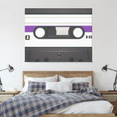Cassetteregel - Paars Canvas Afdruk (Insitu (Slaapkamer))