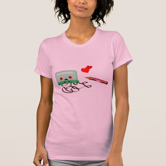cassettes liefde t-shirt (Voorkant)