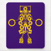 Cassettes Robot Mousepad Muismat (Voorkant)