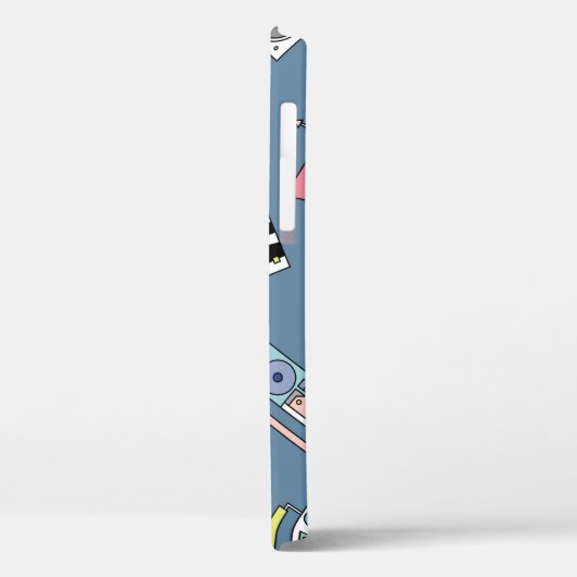  cassettespelers: Retro Naadloze Kunst Case-Mate iPhone Case (Achterkant / Links)