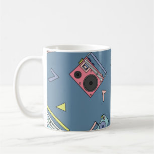  cassettespelers: Retro Naadloze Kunst Koffiemok