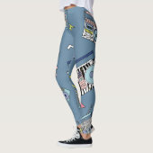  cassettespelers: Retro Naadloze Kunst Leggings (Links)