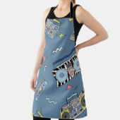 cassettespelers: Retro Naadloze Kunst Schort (Insitu)