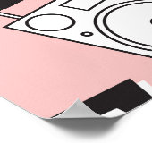 cassettespelers: retro patroon. poster (Hoek)