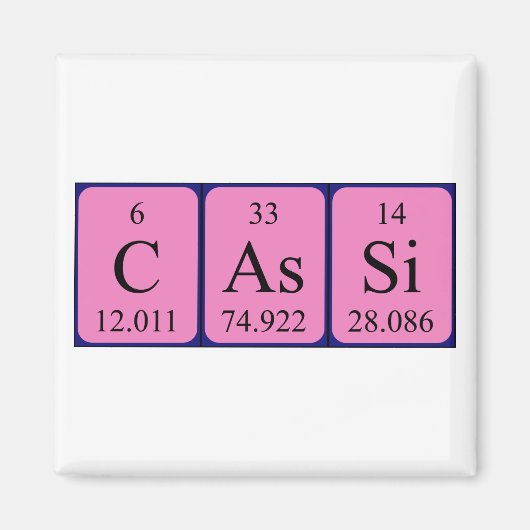 Cassi-periodiek naammagneet magneet (Voorkant)