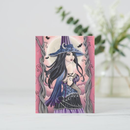 Cassia - Witch Briefkaart (Staand voorkant)