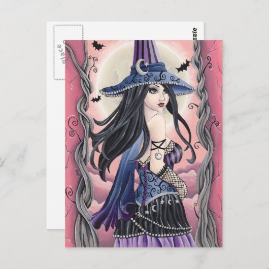 Cassia - Witch Briefkaart (Voorkant / Achterkant)