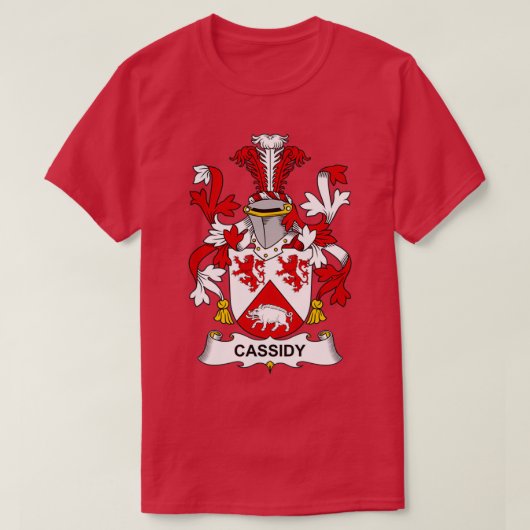 Cassidy Coat of Arms Family Crest  T-shirt (Design voorkant)