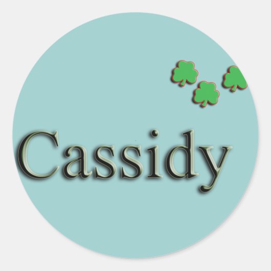 Cassidy Custom Ronde Sticker (Voorkant)