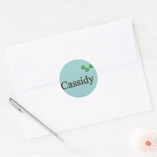 Cassidy Custom Ronde Sticker (Envelop)