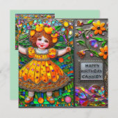 CASSIDY ~ Gelukkige verjaardag ~ Bloemen ~ (Voorkant / Achterkant)