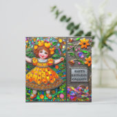 CASSIDY ~ Gelukkige verjaardag ~ Bloemen ~ (Staand voorkant)