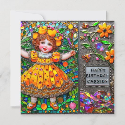 CASSIDY ~ Gelukkige verjaardag ~ Bloemen ~ (Voorkant)