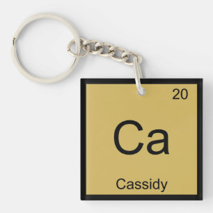 Cassidy Naam Chemie Element Periodiek Systeem Sleutelhanger
