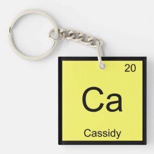 Cassidy Naam Chemie Element Periodiek Systeem Sleutelhanger