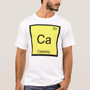 Cassidy Naam Chemie Element Periodiek Systeem T-shirt