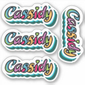 Cassidy Naam Stickers (Voorkant)