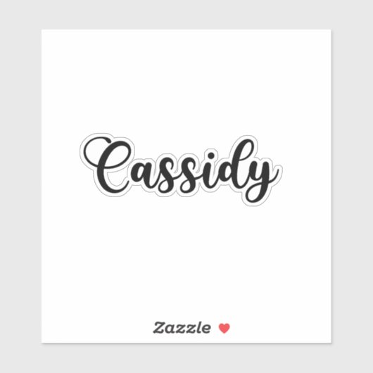 Cassidy Name - Handgeschreven kalligrafie Sticker (Vel)