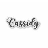 Cassidy Name - Handgeschreven kalligrafie Sticker (Voorkant)
