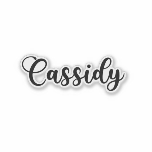 Cassidy Name - Handgeschreven kalligrafie Sticker (Voorkant)