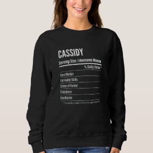 Cassidy Nutritional Facts Serving Size Cal Trui