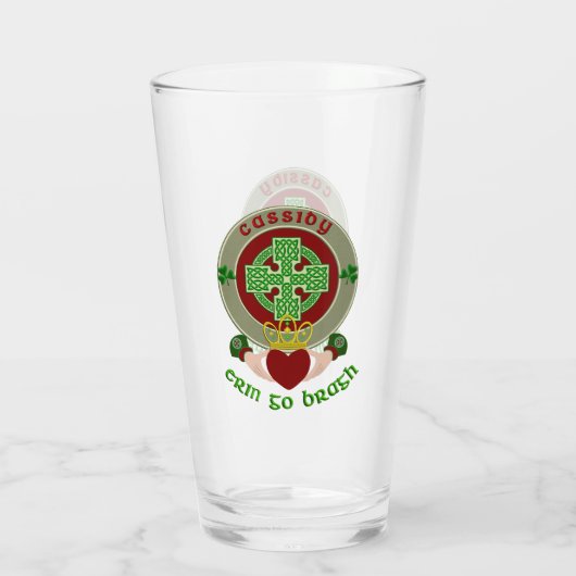 Cassidy/O-Cassidy Celtic Cross Beer Glass Glas (Achterkant)