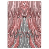 CASSIDY ~ PASTEL 3D! Roze, Zilver, Wit GLOSSY Klembord (Achterkant)