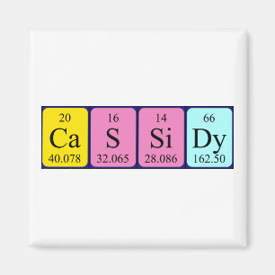 Cassidy periodiek table name magnet