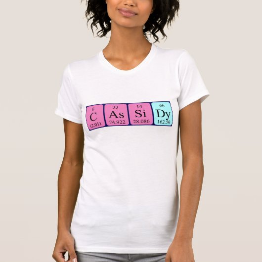 Cassidy periodiek table name shirt (Voorkant)