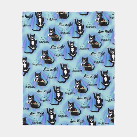 Cassidy TinyKittens Fleece Deken (Voorkant)