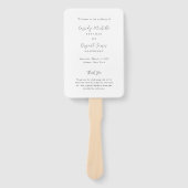 Cassidy Traditioneel Elegant Trouwprogramma Handwaaier (Voorkant)