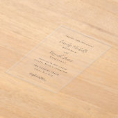 Cassidy Traditionele Elegante Huwelijk Acryl Uitnodigingen (Laagn)