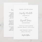 Cassidy Traditionele Elegante Huwelijk Kaart (Voorkant / Achterkant)