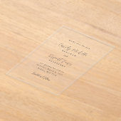 Cassidy Traditionele Elegante Huwelijk Save the Da Acryl Uitnodigingen (Laagn)