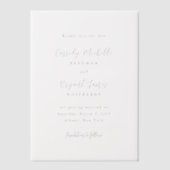 Cassidy Traditionele Elegante Huwelijk Save the Da Vellum Uitnodigingen (Voorkant)