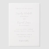 Cassidy Traditionele Elegante Huwelijk Vellum Uitnodigingen (Voorkant)