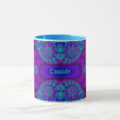 CASSIDY ~ Zany 3D ~ Blue, Green and Paars Mok (Midden)